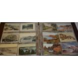 Approx 180 topographic postcards, printed and artist drawn, includes views of Sidmouth, Exeter,