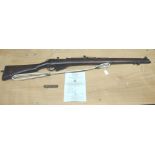 A deactivated Lee Enfield rifle no.R58844, short magazine WWI dated 1918 complete with blancoed