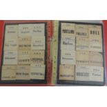 A collection of luggage labels including Southern Railway, GWR, GER, BR, LNER and London