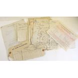 A quantity of mixed ephemera including Consignment Notes, Memos, parcel labels and others for