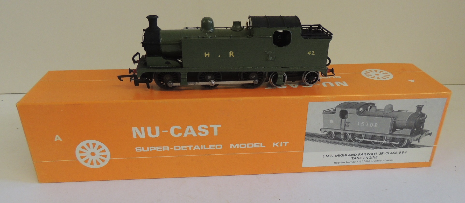 A Nu-Cast constructed model 0-6-4T Highland Railway no.42, green, in original box