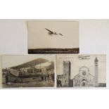 A rp postcard of Monoplane Flight (Mr Hamel) at Brooklands, posted date July 1914; another of Avro