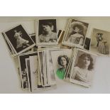 A quantity of loose postcards of music hall and theatre artistes including Marie Studholme, Eileen