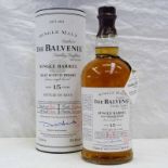 1 BOTTLE THE BALVENIE 15 YEAR OLD SINGLE MALT WHISKY, BOTTLED 1998 - 1 LTR, 50.4% VOLUME IN TUBE