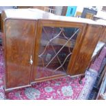 20TH CENTURY MAHOGANY BOOKCASE ON BALL & CLAW SUPPORTS, 134CM WIDE