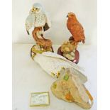 WILDTRACK GOLDEN EAGLE 99/750, SHERRATT & SIMPSON HEN HARRIER 142/250, WALL MOUNTED FALCON