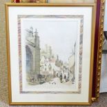 GOVERNOR'S JAIL HOUSE, EDINBURGH  GILT FRAMED PICTURE 40 X 29CM