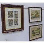 PAIR OF FRAMED PRINTS FLY FISHING FOR TROUT & LIVE BAIT FISHING & FRAMED PRINT OF SALMON FISHING