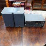 NAD CD PLAYER & STEREO RECEIVER 7225 PE & PAIR B & W DM600 SPEAKERS ON STANDS