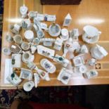 40 PIECES OF CRESTED WARE INCLUDING BLACKPOOL FERRIES WHEEL, BARRY TOILET ETC
