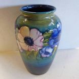 MOORCROFT WISTERIA VASE WITH GREEN INITIALS - 30CM TALL