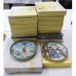 17 BOXED MODERN DECORATIVE PLATES MAINLY CHINESE SCENES