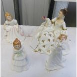 4 ROYAL DOULTON FIGURES: MY LOVE, AMANDA, JULIE AND ONE OTHER