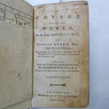 A VOYAGE ROUND THE WORLD 1740-1744, BY GEORGE ANSON, WITH FOLD-OUT MAP, 1776 IN 2 VOLUMES BOUND IN