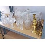 19TH CENTURY CUT GLASS TEA BOWL & VARIOUS CUT GLASSWARE