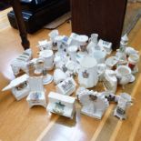 40 PIECE CRESTED WARE INCLUDING BLACKPOOL FERRIS WHEEL, BROWNBOROUGH PIANO ETC