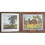 SIGNED FRAMED PRINT BY ALAN SUTHERLAND - SCHOOL HOUSE, LORETTO & 1 OTHER  (20-30)