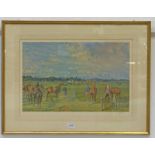 AFTER JOAN WANKLYN  WINDSOR NO.2 GROUND (POLO) SIGNED IN PENCIL FRAMED PRINT BY THE SPORTING