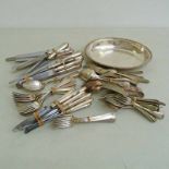 LARGE SELECTION OF SILVER PLATED CUTLERY MARKED PARIS ETC