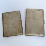 2 SILVER ENGINE TURNED CARD CASES