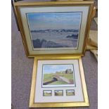 GRAEME W. BAXTER THE OLD COURSE ST ANDREWS NUMBER 419 OF 850  SIGNED 2 FRAMED PRINTS