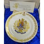 SPODE PORCELAIN PLATE COMMEMORATIVE OF THE ROYAL ARTILLERY