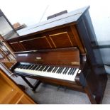 MAHOGANY CASED OVERSTRUNG PIANO BY SQUIRE LONGSON