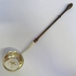 SILVER TODDY LADLE WITH TURNED HANDLE LONDON 1782