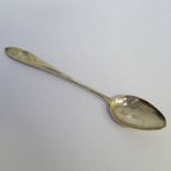 19TH CENTURY SILVER TEASPOON WITH CELTIC POINT HANDLE MARKED DI FOR DAVID IZAT BANFF