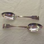 PAIR OF SILVER TABLE SPOONS, LONDON 1845