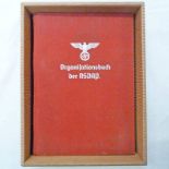 GERMAN THIRD REICH VOLUME ORGANISATIONSBUCH DER NSDAP 1936, ILLUSTRATED WITH COLOUR PLATES OF FLAGS,