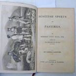 SCOTTISH SPORTS AND PASTIMES BY HERBERT BYNG HALL, ILLUSTRATED, 1ST 1851, FULL LEATHER BOUND