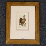 DAVID BRAITHWAITE SCRATCH NO.6 OF 150 SIGNED FRAMED ETCHING 12 X 7CM