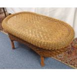 OVAL BASKET WORK TABLE LENGTH 110CM WIDTH 63CM