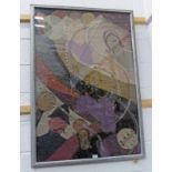 AGNES KINDBERG NIGHT JOURNEY FRAMED COLLAGE 121 X 81CM