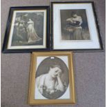 PLAYFELLOWS SCOTT BRIDGWATER AFTER PAINTING BY L FILDES FRAMED ENGRAVING 54.5 X 38CM AND  DUCHESS OF
