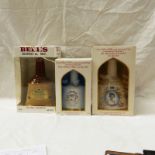 3 BELLS DECANTERS: THE BELL DECANTER- 75CL, 40% VOL, QUEENS BOTH BIRTHDAY- 75CL, 43% VOL AND