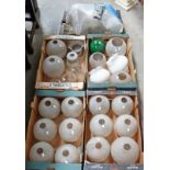 5 BOXES OF ETCHED GLASS LIGHT GLOBES