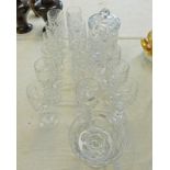 SELECTION OF VARIOUS GLASSES, LIDDED JAR ETC