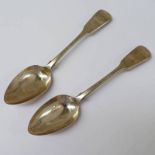 TWO MID-19TH CENTURY SILVER DESSERT SPOONS BY JAMES STURROCK, DUNDEE -2-