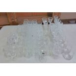 A LARGE SELECTION OF CRYSTAL & CUT GLASS GLASSES
