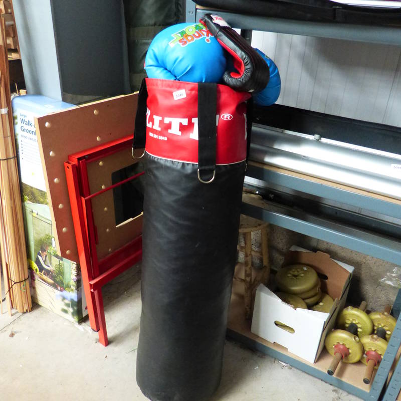 PUNCH BAG AND BOXING GLOVES