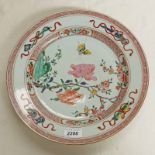 19TH CENTURY CHINESE PLATE DECORATED WITH FLOWERS - 31.5CM DIAMETER