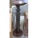 19TH CENTURY MAHOGANY TORCHERE 117CM TALL