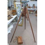 THEODOLITE BY W. OTTWAY IN MAHOGANY CASE AND STAND
