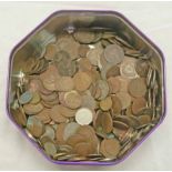 PENNIES, HALFPENNIES, HALFCROWNS, ETC. IN QUALITY STREET TIN