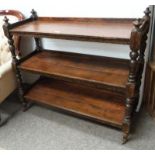 LATE 19TH CENTURY OAK BUFFET WITH TURNED SUPPORTS