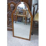 WALNUT FRAMED MIRROR, 71CM TALL