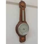 OAK CASED ARTS & CRAFTS STYLE BAROMETER