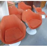 SET OF 5 LATE 20TH CENTURY EERO SAARINEN STYLE TULIP DINING CHAIRS